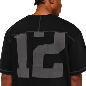 Camiseta Deportiva Oversize para Hombre con Estampado de Águila, Estilo Urbano, Transpirable, Holgada, para Entrenamiento y Fitness, Negra - Product Image 6