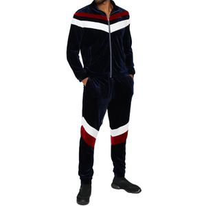 Survêtement unisexe personnalisé pour homme, à capuche, vintage, brodé, zippé, respirant, en velours, deux pièces, avec 3D pour - Product Image 3