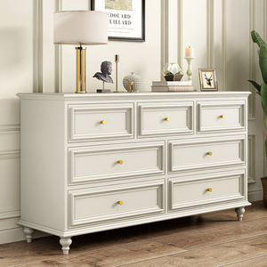 Modern Tall Cabinet Vintage Solid Wood <b>Storage</b> Cabinet Bedroom Dining Organizer for Living Room Apartment Hotel - Product Image 1