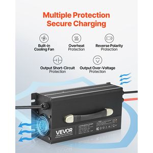 Caricabatterie Intelligente 12V 80A 14.6V AC-DC per Batterie al Litio con Connettore Anderson, Indicatore LED, Attivazione 0V per Batterie LiFePO4 - Product Image 5