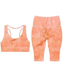 Conjunto Deportivo de Yoga de 2 Piezas para Mujer, Venta al Por Mayor, Personalizado, Bra Deportivo y Pantalones Cortos de Cintura Alta, Transpirable, para Gimnasio, Fitness y Yoga - Product Image 4