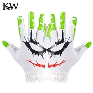 Gants de protection pour le football américain, nouvelle arrivée, design personnalisé, imprimé, cuir artificiel, imperméables, poignet réglable - Product Image 1