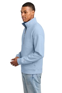 Sudadera de Forro Polar Grueso Azul Cielo de Alta Calidad para Hombre, con Cierre de Cremallera 1/4, Personalizada con Logotipo Digital, para Invierno, Venta al por Mayor - Product Image 3