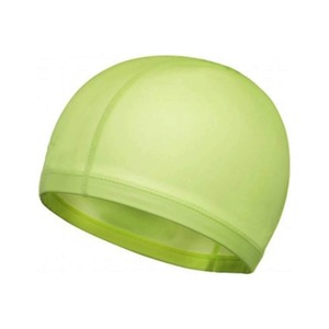 Gorro de natación de licra de color puro, ajuste elástico unisex, verde - Product Image 1