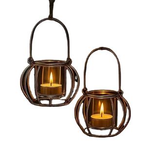 Bougeoir en métal fer taille personnalisée pot votif en béton unique pour la décoration de la maison anniversaire chauffe-plat autres bougeoirs - Product Image 1