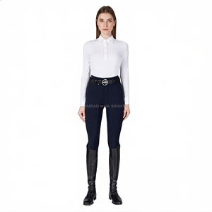 Culotte d'équitation Jodhpur pour femme en Spandex/Coton, taille haute, longueur intégrale, respirante, 240g, Legging d'équitation - Product Image 1