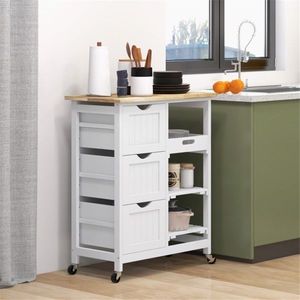Kitchen Sideboard and Coffee Bar Storage Cabinet Practical and Stylish Cart Design - Product Image 1