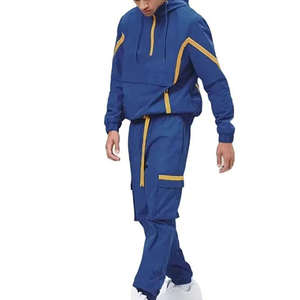 2026 Men's High Street Waterproof Windbreaker Sets Solid Spandex Nylon <b>Rain</b> <b>Jacket</b> & pant Windbreaker Tracksuit - Product Image 4