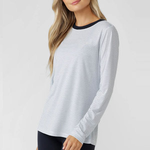 Women Lining Fabric Custom Design Longline Loose Fit Regular Pattern Activewear Yoga Sports <b>Long</b> Sleeve Quick Dry Shirt - Product Image 3