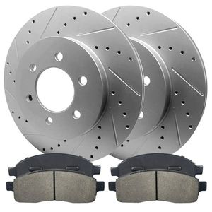 Dischi Freno Anteriori Forati e Pastiglie per Ford F-150 e Lincoln Mark TL 4WD 2004-2008 - Product Image 5