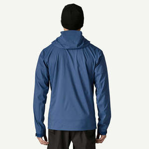 Veste de randonnée imperméable pour homme, respirante, coupe-vent, pour le ski en montagne, avec capuche, vêtements de pluie tactiques bleus - Product Image 3