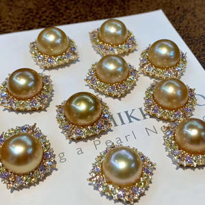 Accessoire 30192DIY pour femmes, pendentif en argent S925 avec perles de 11-12 mm et support vide pour pendentifs de collier en pierres précieuses - Product Image 3