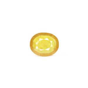 Loose 12.85 Carat Oval Cut Yellow Sapphire Gemstone for Fine Jewelry - Product Image 1