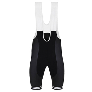 Cuissard de cyclisme noir pour homme avec bandes blanches et matière respirante en nylon et élasthanne - Product Image 6