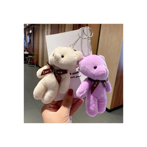 Llavero de Peluche de Oso, Colgante de Peluche Suave 3D de Dibujos Animados, Juguete de Peluche Blanco - Product Image 5