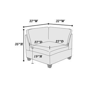 Divano Angolare Modulare in Tessuto Ciniglia Grigio, Elegante Arredamento per Soggiorno - Product Image 3