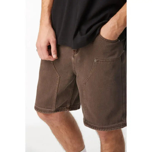 Shorts en jean décontractés pour hommes, coupe ample, style urbain chic, avec bords bruts, haute qualité, forte demande, avec marque privée - Product Image 2