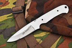 Cuchillo de bolsillo UA Supplies hecho a mano de acero al carbono de espiga completa con punta de caída y pomo para el pulgar, borde biselado - Grado industrial personalizable OEM/ODM - Product Image 2