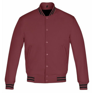 Custom Quality Plain Wool Baseball Varsity Jackets with Wool Satin Chenille Embroidery Logo Varsity Jackets with Front <b>Buttons</b> - Product Image 1