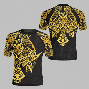 Ropa Deportiva para Todas las Temporadas, Camiseta de Compresión con Diseño Gráfico Personalizado de Verano, Manga Corta, para Hombre, Material Personalizado, Protección contra Rozaduras - Product Image 4