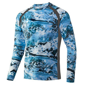 Camisetas Deportivas de Pesca de Manga Larga para Hombre, Transpirables, con Logotipo Personalizado, 100% Poliéster, Impresión por Serigrafía - Product Image 3