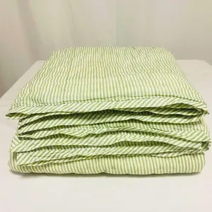 <span class=keywords><strong>Colcha</strong></span> Reversible <span class=keywords><strong>de</strong></span> Algodón con Rayas Verdes, Estampada a Mano, para <span class=keywords><strong>Cama</strong></span> King/Queen, Estilo Rústico - Product Image 3