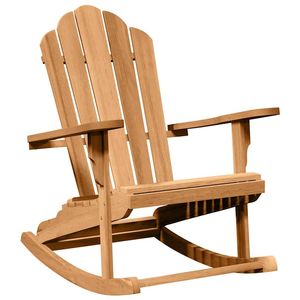 Ensemble de 2 chaises à bascule Adirondack Marron 100 x 77 x 99 cm pour usage en jardin - Product Image 4