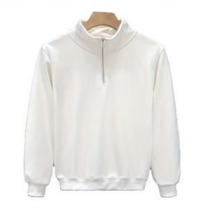 เสื้อสเวตเชิ้ตคอซิปครึ่งตัวสำหรับผู้ชาย ผลิตตามสั่งจากโรงงาน แขนยาว ผ้าฝ้าย 100% ผลิตในบังกลาเทศ - Product Image 1