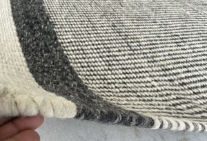 Direct Factory Manufacturer's Price <b>Thick</b> Durable Woolen Hand Woven Loop <b>Pile</b> Anti-slip Dhurrie Area <b>Rug</b> Undyed Natural Yarn - Product Image 5
