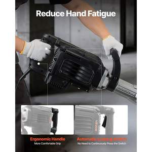 Puissant marteau-piqueur électrique 3000 W 1700 BPM brise-béton étui de transport lunettes-outil de démolition pour fondation de carreaux de mur - Product Image 4