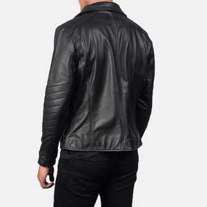 Raiden Black Leather <b>Biker</b> <b>Jacket</b> - Product Image 4