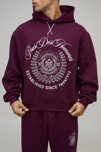 Conjunto Deportivo Informal de Algodón Grueso con Logotipo Personalizado para Hombre y Mujer, Pantalones Deportivos y Sudadera con Capucha - Product Image 3