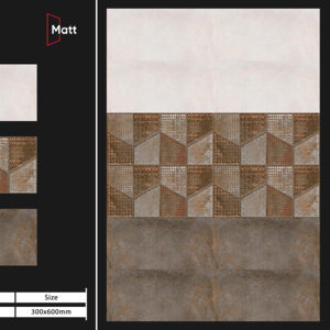 Elegantes azulejos mate para suelos y paredes de 300x600 mm, diseñados para interiores modernos, con durabilidad impermeable, antideslizante y fácil instalación. - Product Image 1