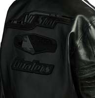Chaqueta Bomber de Cuero Negra para Hombre Avirex, Impermeable, Resistente al Viento, Diseño con Parche de Logotipo en Relieve, Cuello Camisero, Corte Regular