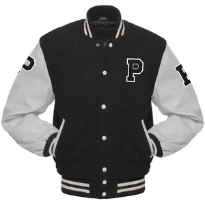 Chaqueta de forro polar para hombre, estilo béisbol, con terciopelo en contraste, holgada, informal, con cuello alto, cortavientos, ecológica, estilo urbano, para otoño - Product Image 3
