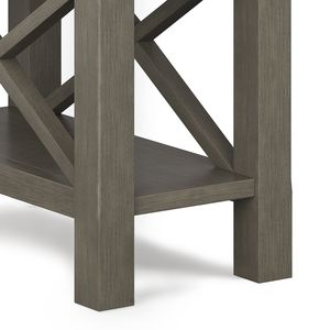 Kitchener Farmhouse Grey Narrow <b>Side</b> Table Elegant Nightstand - Product Image 4