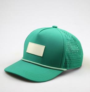 OEM, venta al por mayor, sombrero de golf de lona personalizado, adorno de cuerda, poliéster impermeable, ventilación cortada con láser para deportes al aire libre, uso de rendimiento - Product Image 5