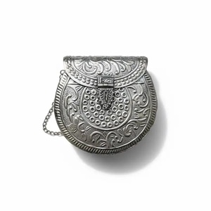 Bolso de Mano de Metal Grabado a Mano God Grace Craft, Bolso de Noche Plateado Vintage, Bolso Étnico Tradicional para Bodas y Fiestas - Product Image 5