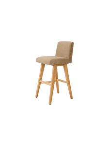 Taburete de Bar Moderno de Tela con Base de Patas de Madera Resistentes, Diseño Minimalista para Uso en Bares Domésticos y Cafeterías Comerciales - Product Image 4