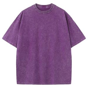 T-shirt en coton délavé à l'acide, surdimensionné, style streetwear vintage, marque privée, du premier fabricant - Product Image 2