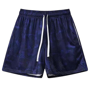 กางเกงขาสั้นลายพรางแฟชั่นสำหรับผู้ชาย พิมพ์ลายโลโก้ด้วยเทคนิค Sublimation ผ้าฝ้ายเนื้อหนา เหมาะสำหรับวิ่ง ออกกำลังกาย มีเชือกผูกเอว - Product Image 1