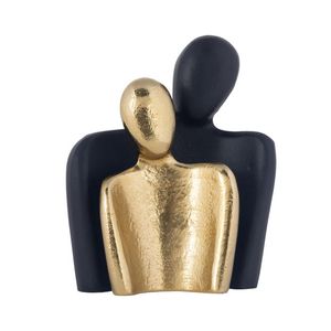 Estatuas Abstractas de Pensadores Plateadas (Juego de 3) arte contemplativo clásico, cada figura muestra una postura introvertida distintiva: cabeza hacia abajo - Product Image 3