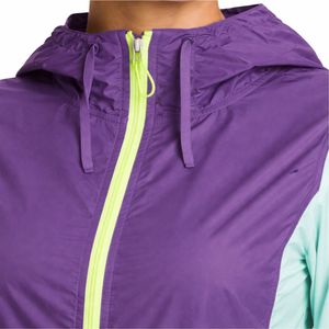 Chaqueta cortavientos de color bloque para mujer, ligera, con capucha, con cremallera, transpirable, de secado rápido, informal, para exteriores, de primavera. - Product Image 4