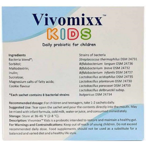 วีโวมิกซ์ คิดส์ โปรไบโอติกส์ (รสคุกกี้) ซอง (ระบบควบคุมอุณหภูมิ) - Product Image 3