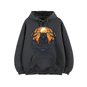 Sudadera con Capucha Vintage Personalizada de Fábrica OEM, 370 g/m², Tejido French Terry Grueso, Bordado, Impresión DTG, Sudadera Extra Grande con Estampado de Grafiti - Product Image 6