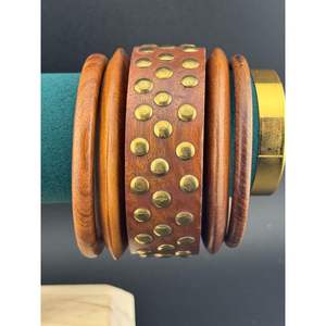 Accesorios de Moda Étnicos Tradicionales Elegantes para Mujer, Pendientes de Madera, Brazaletes, Fornituras de Joyería Moderna, RR Enterprises India - Product Image 3