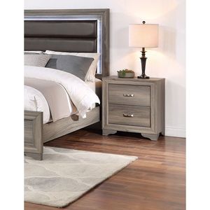 Comodino Moderno in Legno con 2 Cassetti, Arredamento per Camera da Letto - Product Image 5