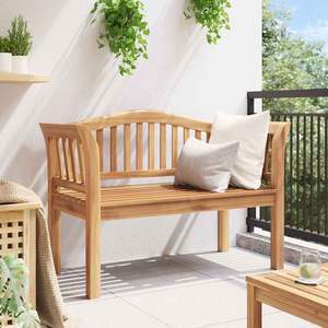 Banc de patio en teck massif 47,24 x 21,06 x 33,46 pouces couleur marron - Product Image 4