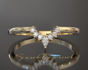 Anillo de Boda de Moissanita en Forma de Corazón de Oro Blanco Vintage para Mujer |   Anillo Apilable |   Certificado por IGI |   Anillo de Compromiso a Juego - Product Image 4