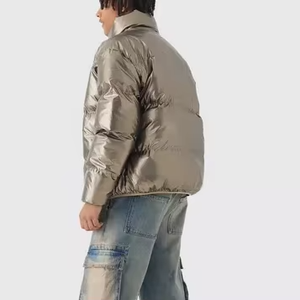 Veste bomber d'hiver décontractée de haute couture pour hommes et femmes, en toile respirante avec fermeture éclair - Product Image 4